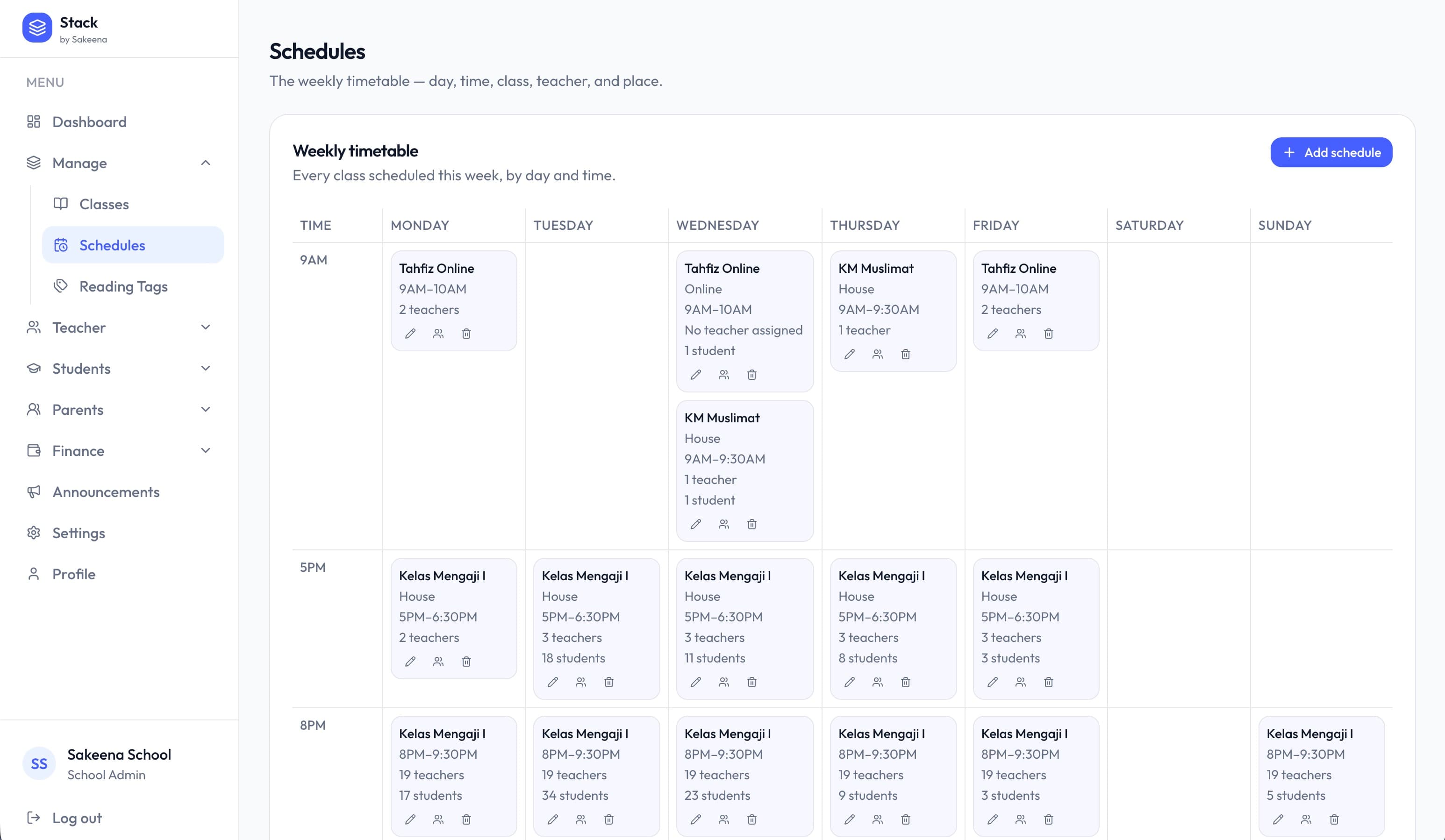 Plan the week without a spreadsheet
